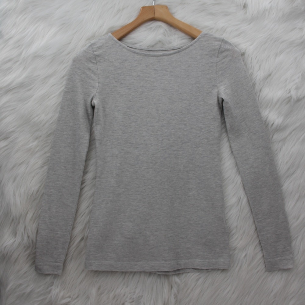 Lot of 3 J.CREW Women's XXS Blue Stripe Gray Black Artist Tee Long Sleeve Shirts - Picture 4 of 11